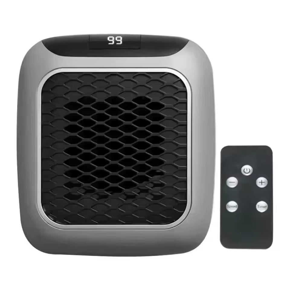 800W Mini Heater for Home Small Bathroom Heating Fans Wall Mounted PTC Ceramic Electric Heater with Remote Control Household