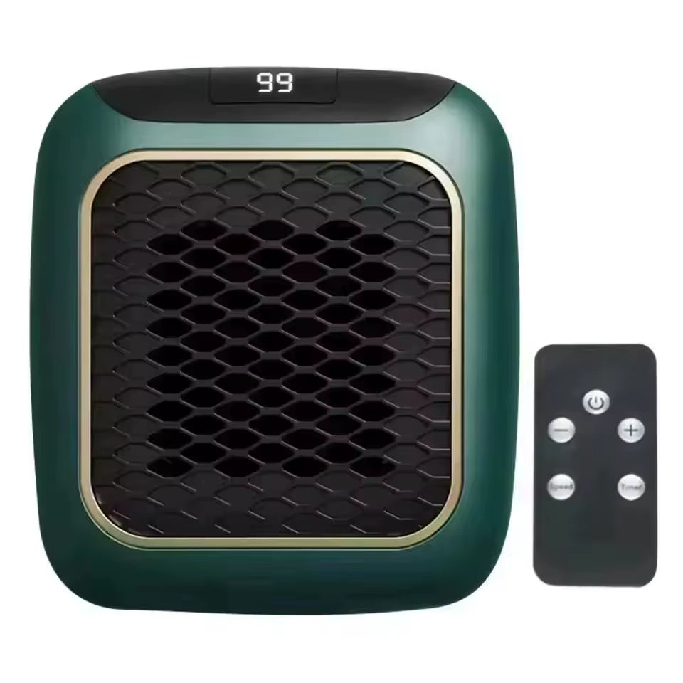 800W Mini Heater for Home Small Bathroom Heating Fans Wall Mounted PTC Ceramic Electric Heater with Remote Control Household