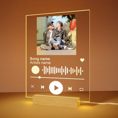 Personalised acrylic spotify photo plaque
