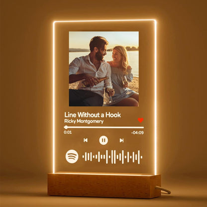 Personalised acrylic spotify photo plaque