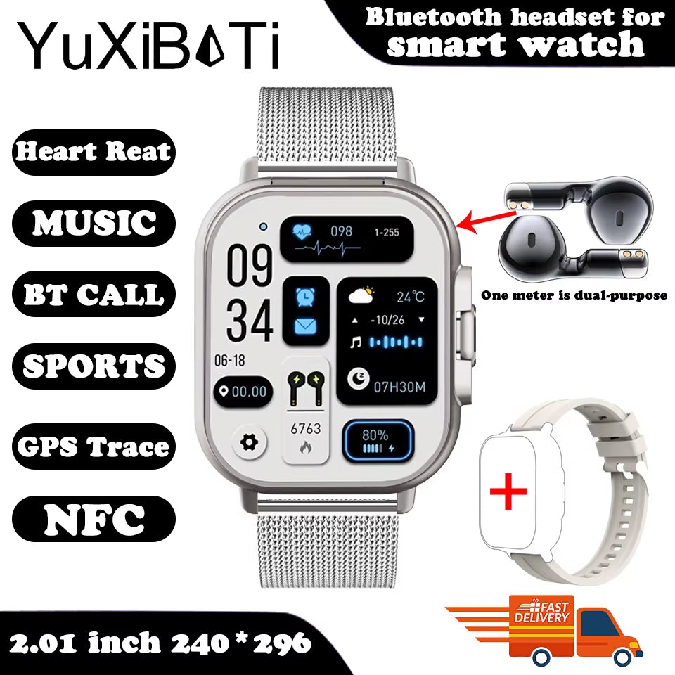 Fusionbeat™ 2-In-1 Smartwatch & TWS Earbuds – Wear the Future on Your Wrist
